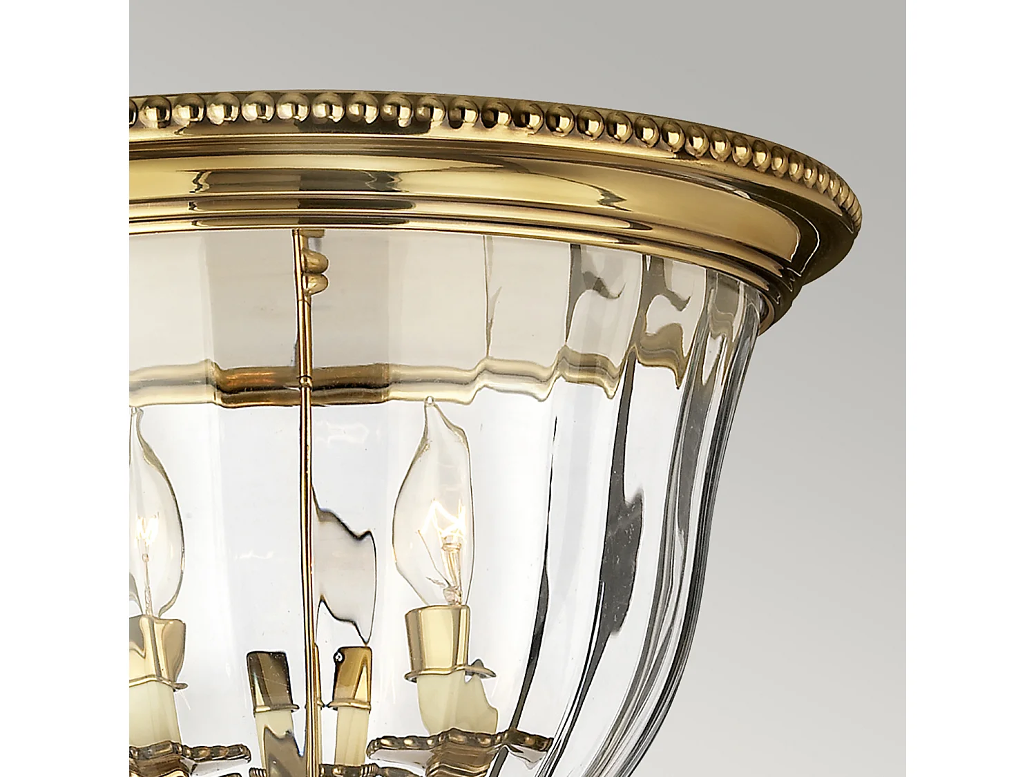 Elstead Cambridge 3 ljus infälld taklampa polerad mässing, E14