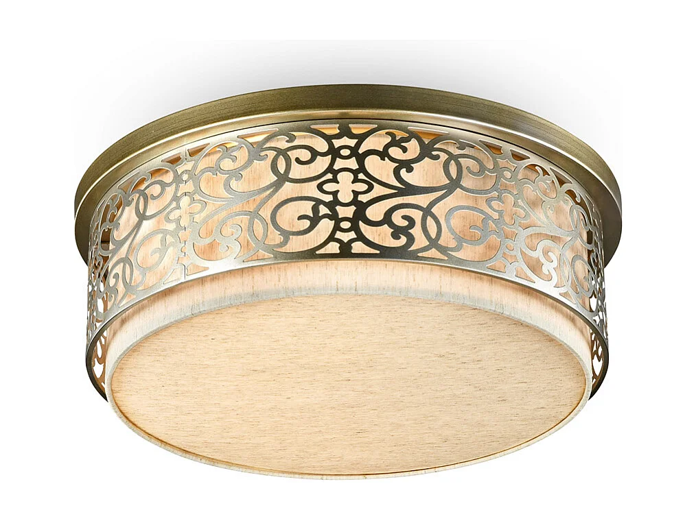 Venera Plafón Semi Empotrado Cilíndrico Latón, 5 Luces, E27