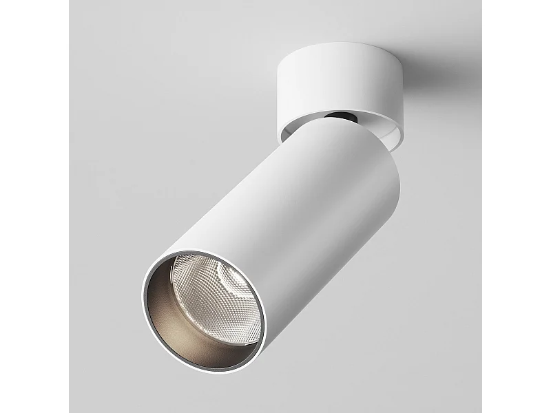 Maytoni FOCUS LED Downlight orientabile montato su superficie bianco 4000K