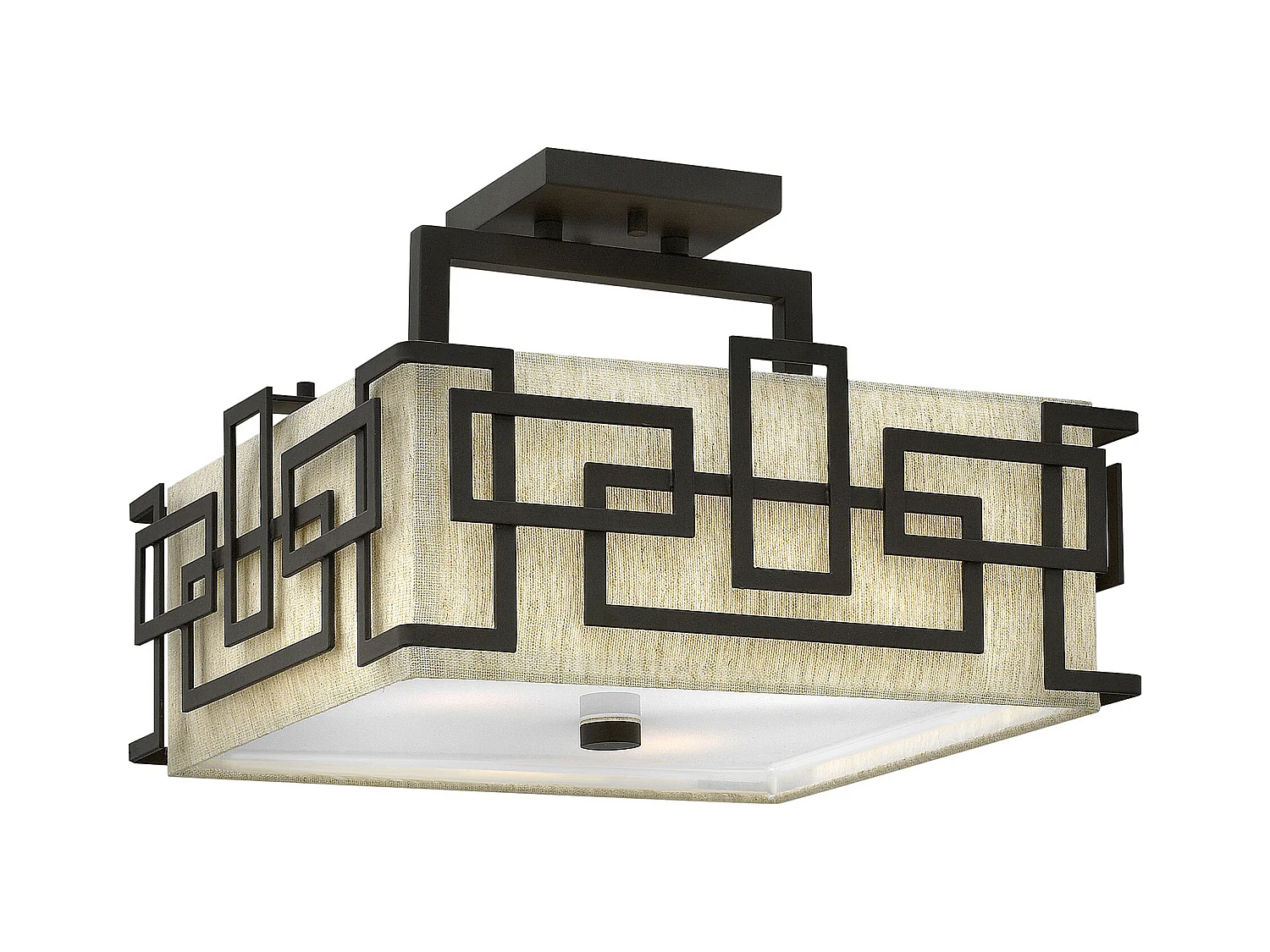 Elstead Lanza - 3 licht Semi Flush Deckenleuchte Öl eingerieben Bronze, E27
