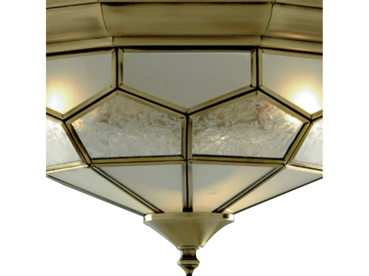 Searchlicht Flush - Unterputzdecke 2 Licht Antik Messing, E14