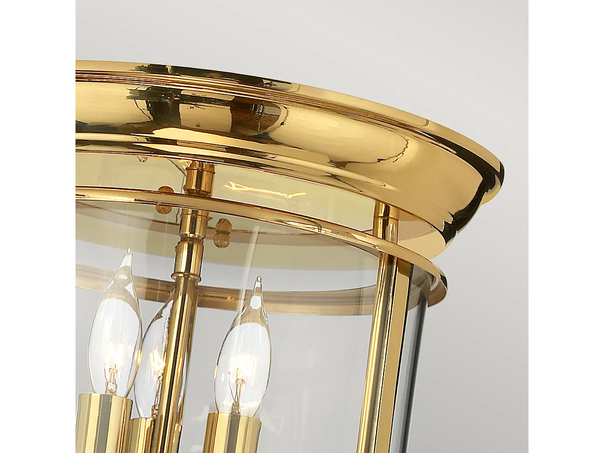 Elstead Gentry 3 ljus infälld taklampa polerad mässing, E14