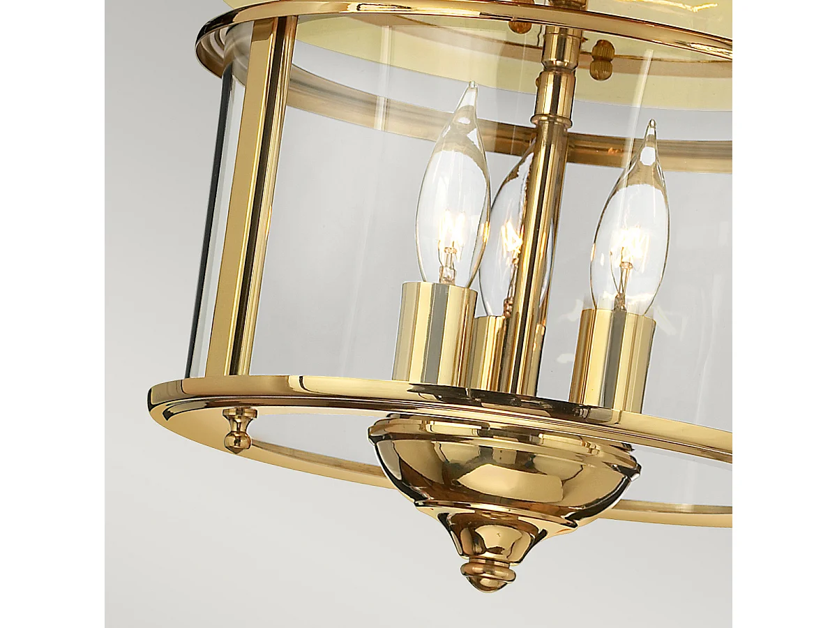 Elstead Gentry 3 ljus infälld taklampa polerad mässing, E14