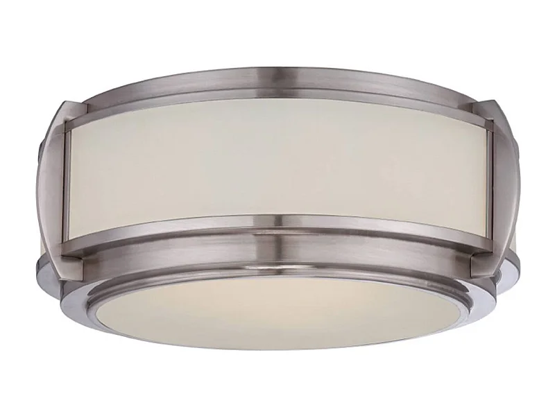 Elstead Wilkinson - 3 licht Flush Deckenleuchte Nickel gebürstet, E27