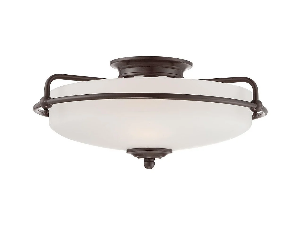Elstead Quoizel Griffin Bowl Halbbündige Deckenleuchte Palladian Bronze