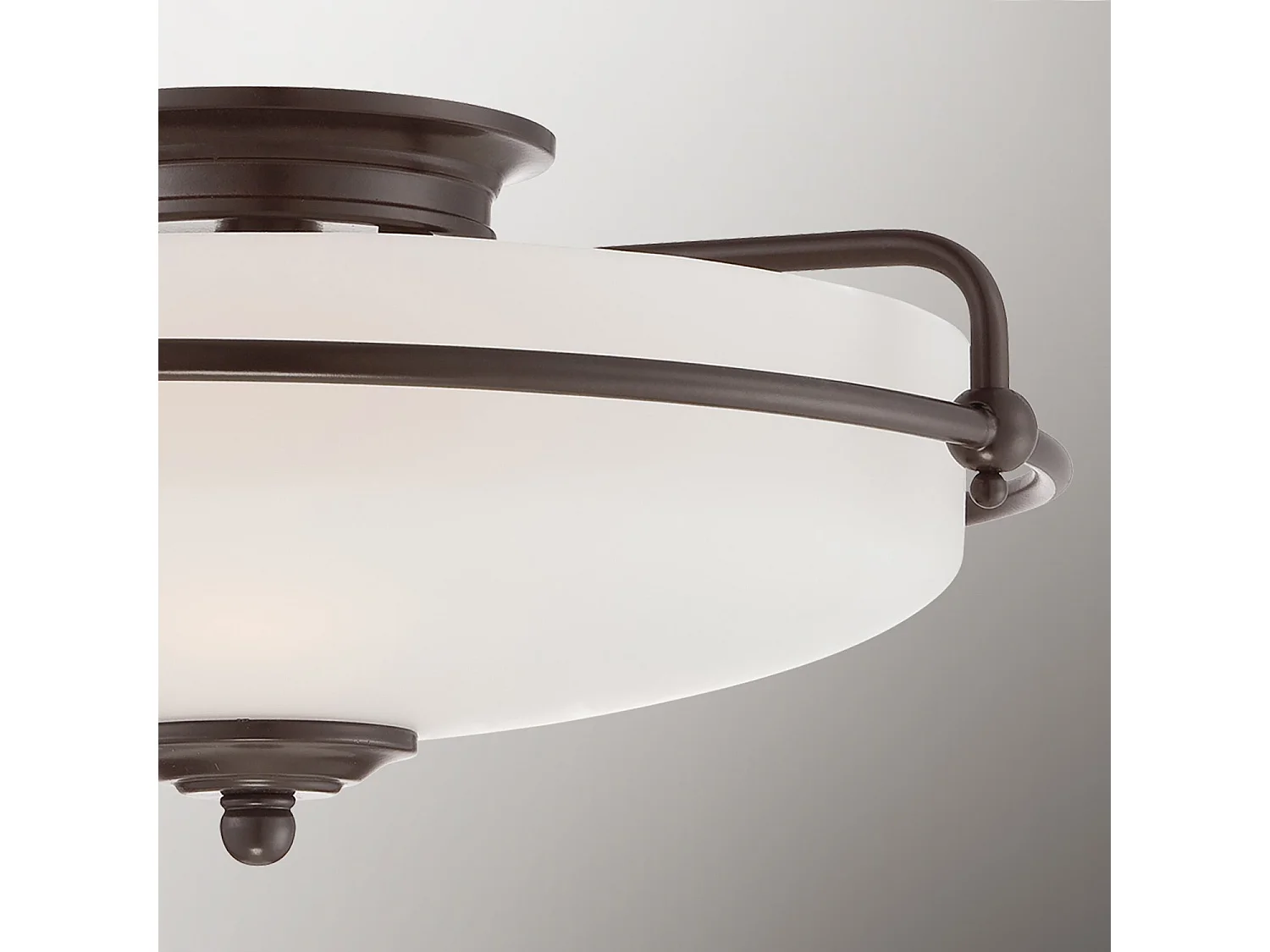 Elstead Quoizel Griffin Ciotola Plafoniera Semi Incasso Bronzo Palladiano