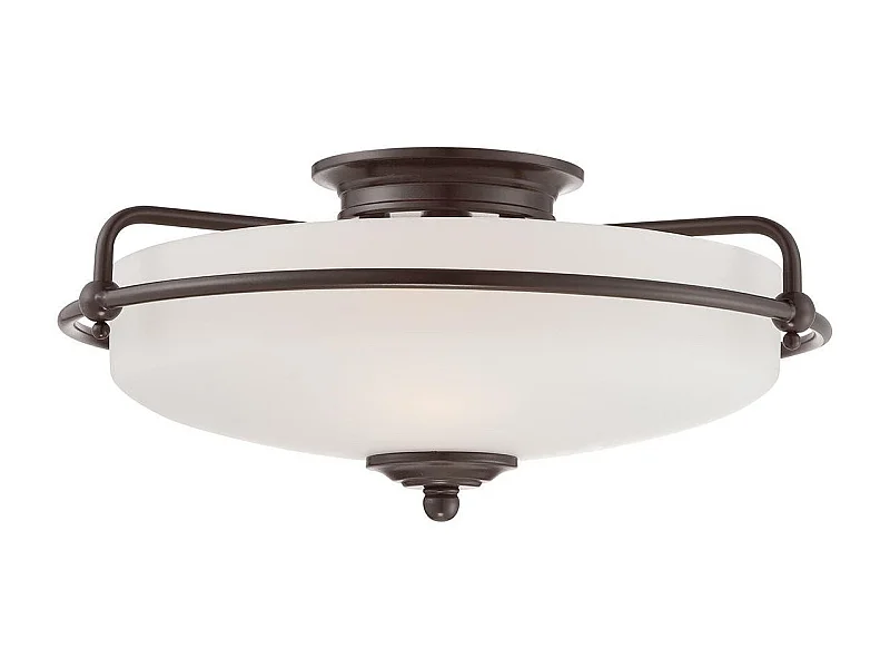 Elstead Quoizel Griffin Skål Semi Spot taklampa palladisk brons