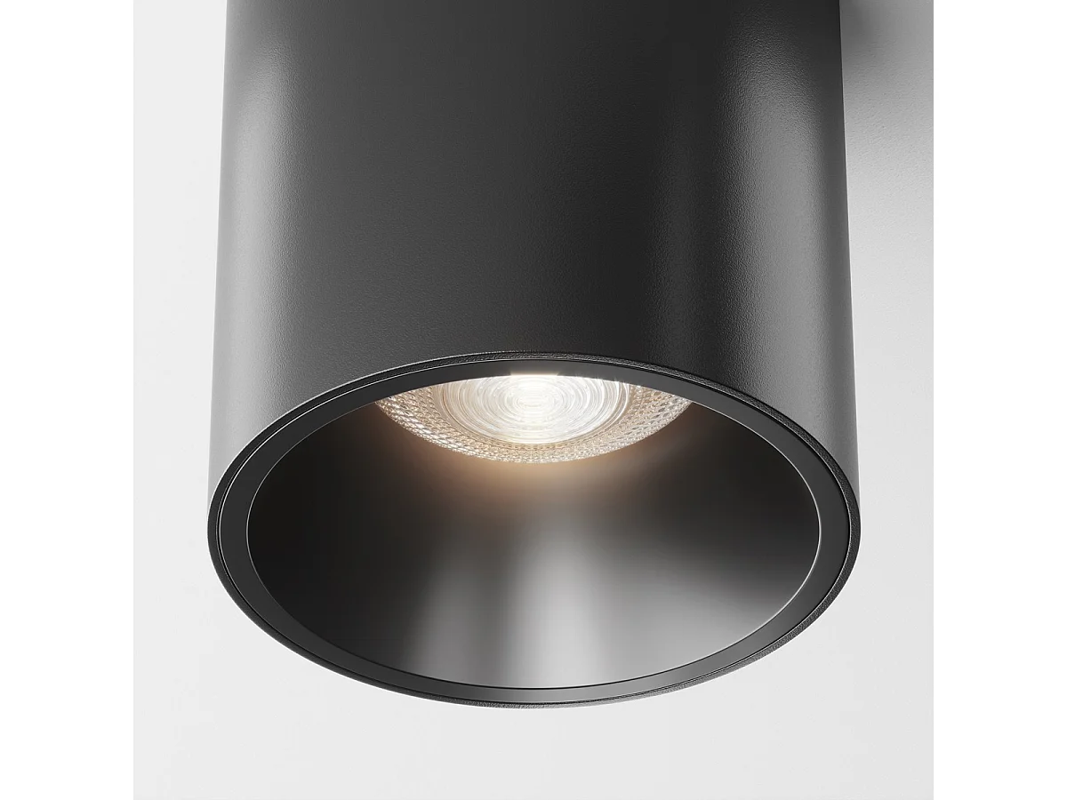 Maytoni Alfa LED Downlight de montaje en superficie regulable negro, 900 lm, 4000 K