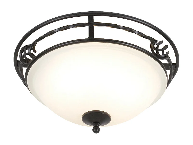 Elstead Pembroke - 2 licht Flush Deckenleuchte Schwarz, E27