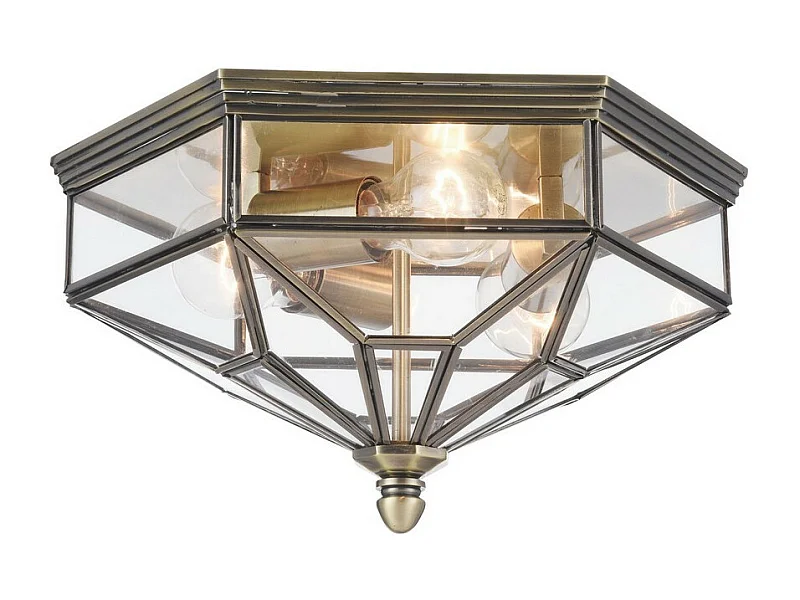 Zeil Unterputz-Deckenleuchte Bronze, 3 Licht IP43, E27