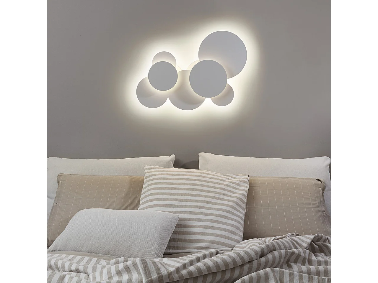 Ideal Lux CLOUD Circles Decorativo Plafoniera a Incasso Bianco 74cm 3000K