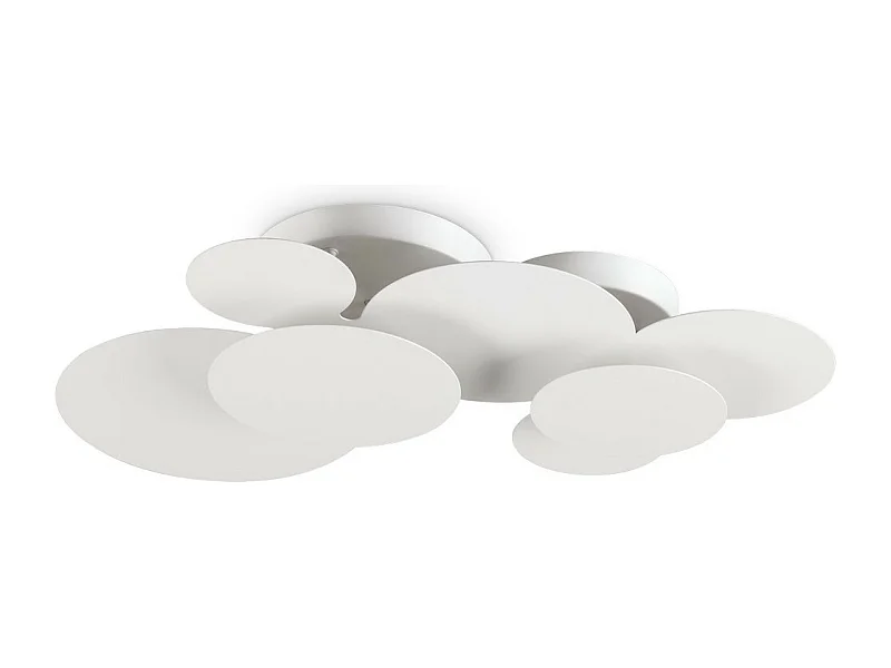 Ideal Lux CLOUD Plafón Decorativo Circles Blanco 74cm 3000K