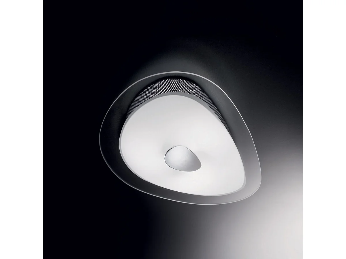 Ideal Lux Geko Plafonnier à 2 ampoules, petit verre, E27