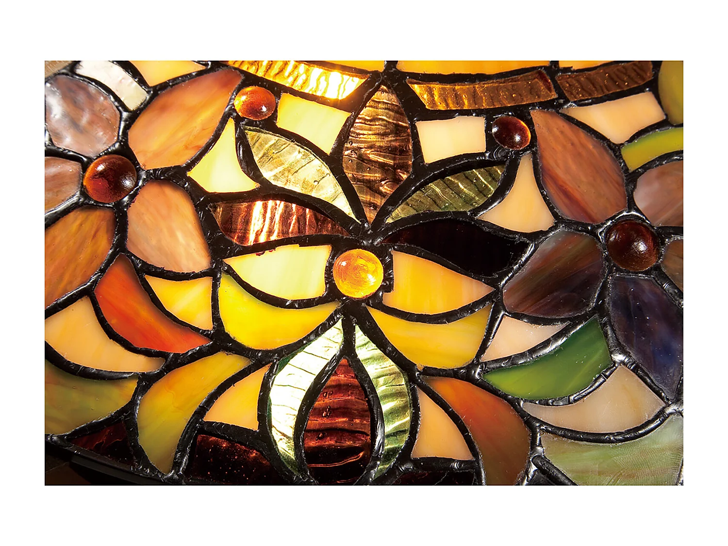 Elstead Kami - Plafoniera da incasso a 2 luci Tiffany vintage bronzo, attacco E27