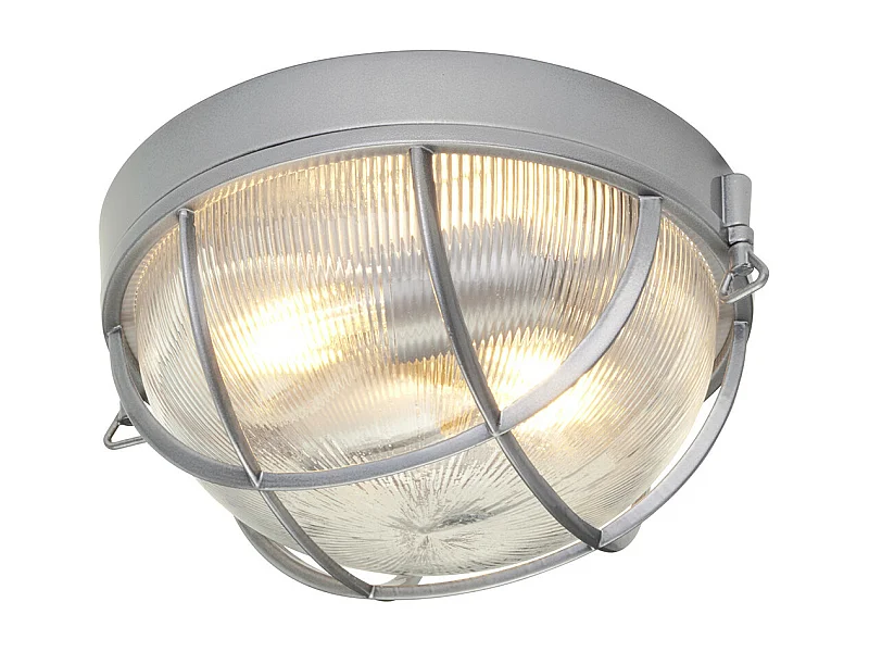 Elstead Marina - 2 Licht Badezimmer Unterputz Deckenleuchte Silber IP44, E27