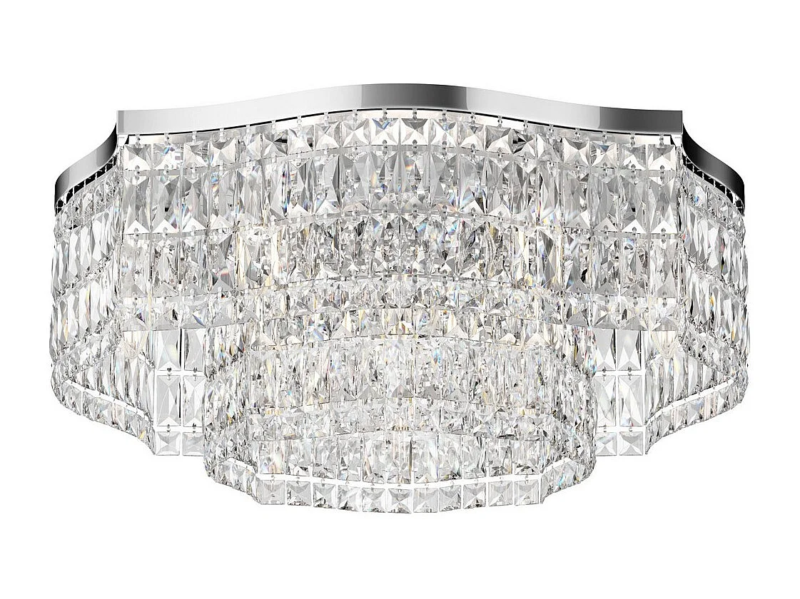 Dune Unterputz-Deckenlampe Chrom, 10 Licht, E14