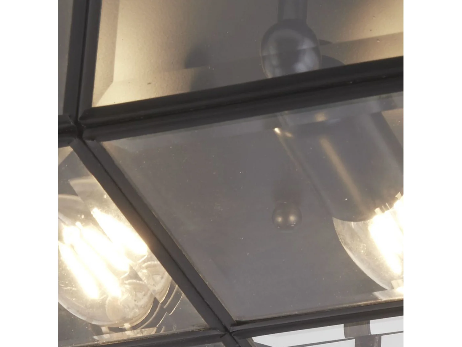 Searchlicht Flush - 2 licht Semi Flush Mattschwarz, E14