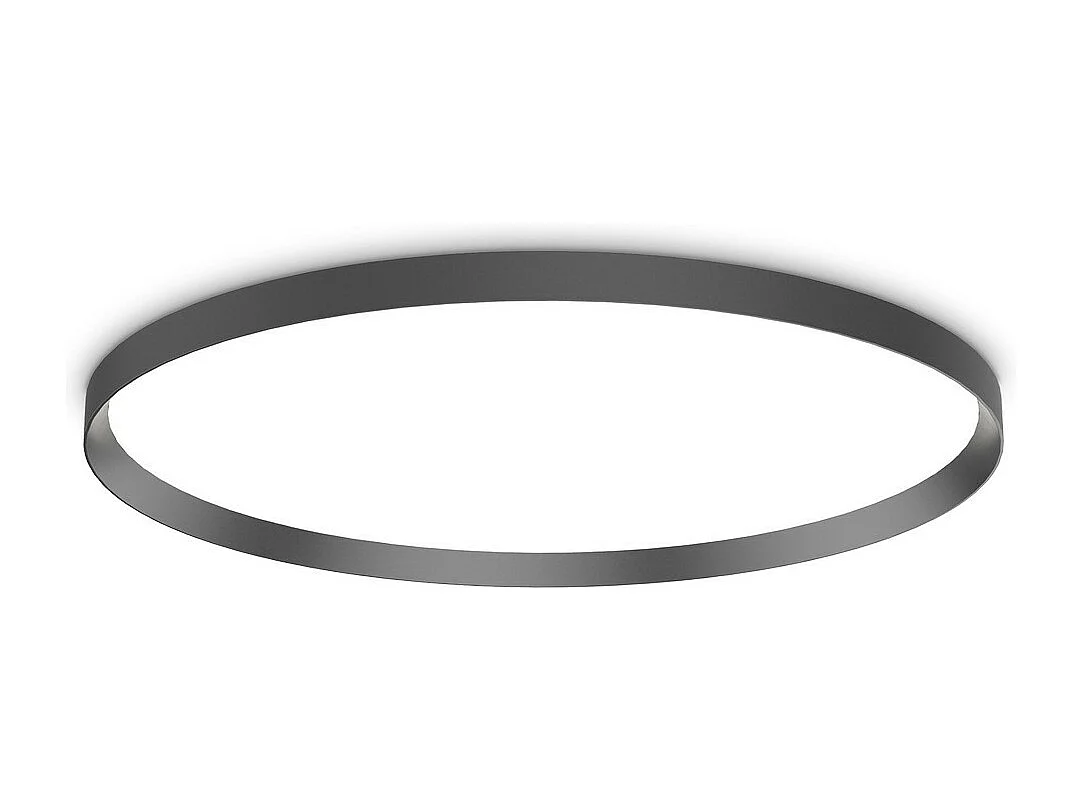 Ideal Lux FLY 90cm LED Flush Ceiling Light Czarny 2700K IP40