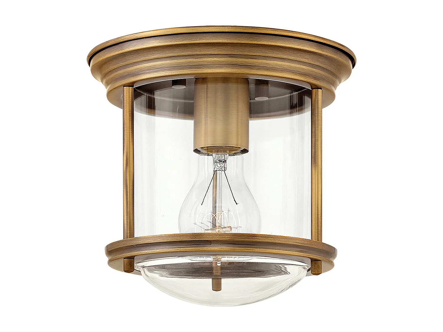 Hadrian Hinkley 1 luce da incasso in bronzo spazzolato con vetro IP44