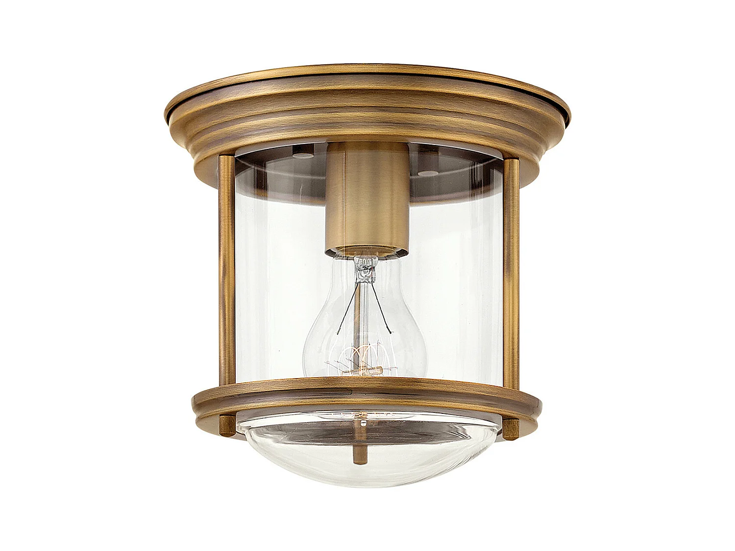Hadrian Hinkley 1 Lumière Encastré Bronze Brossé avec Verre IP44