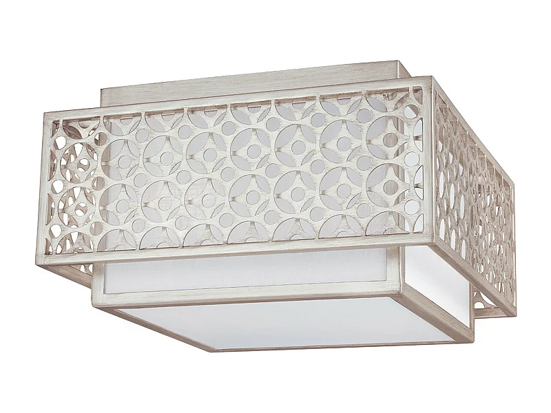 Elstead Kenney - 2 licht Flush Mount Deckenleuchte Silber, E27
