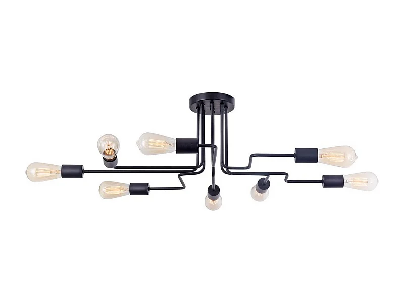 Gilbert Plafón Negro, 8 Luces, E27