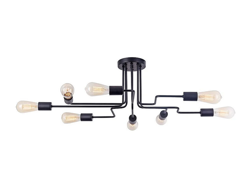 Gilbert Plafón Negro, 8 Luces, E27