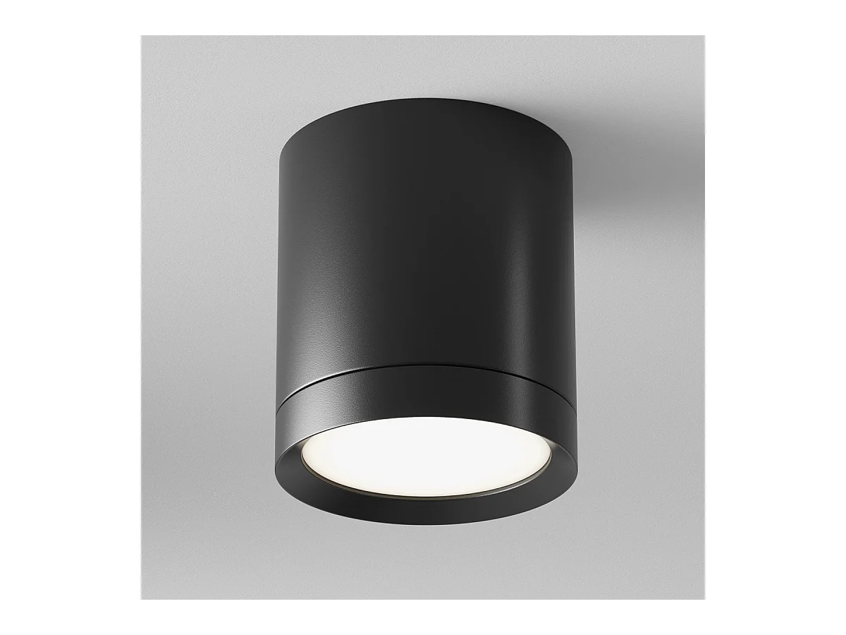 Maytoni Hoop Downlight montato su superficie nero, 9,6 cm, GX53