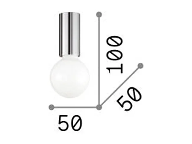 Ideal Lux PETIT - Plafoniera semi-filo da interno 1 luce bianca, attacco E27