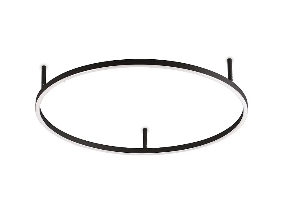 Ideal Lux ORACLE SLIM 70cm Non Dim 2700K Rotondo LED Integrato Semi-Incasso Plafoniera Nero