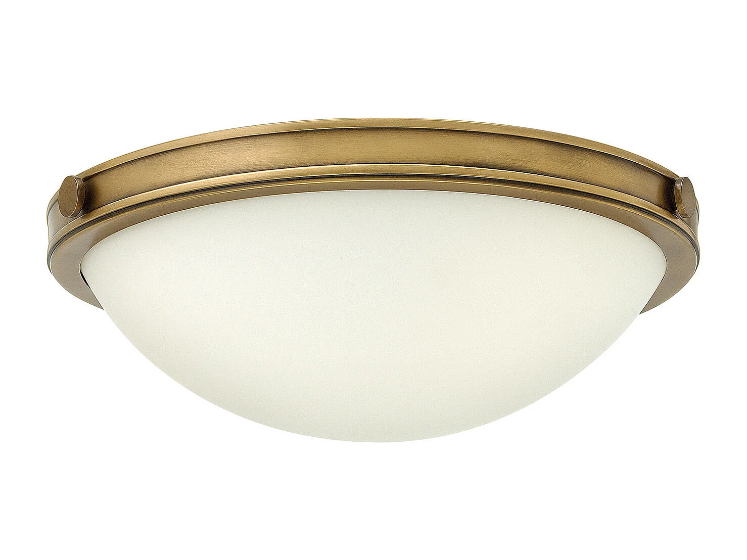 Elstead Collier - Plafoniera piccola a filo soffitto a 2 luci in ottone, attacco E27