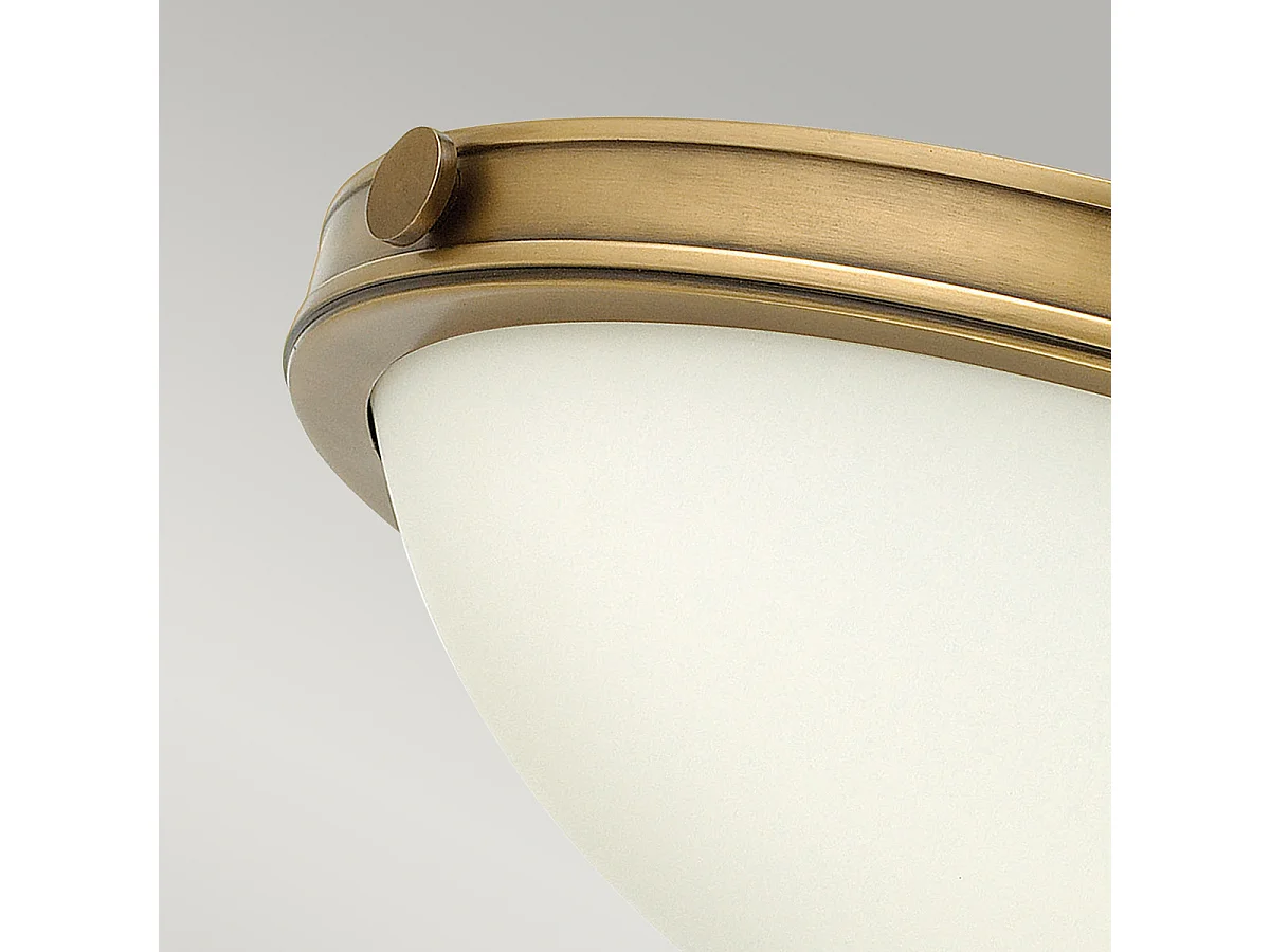 Elstead Collier - Plafoniera piccola a filo soffitto a 2 luci in ottone, attacco E27