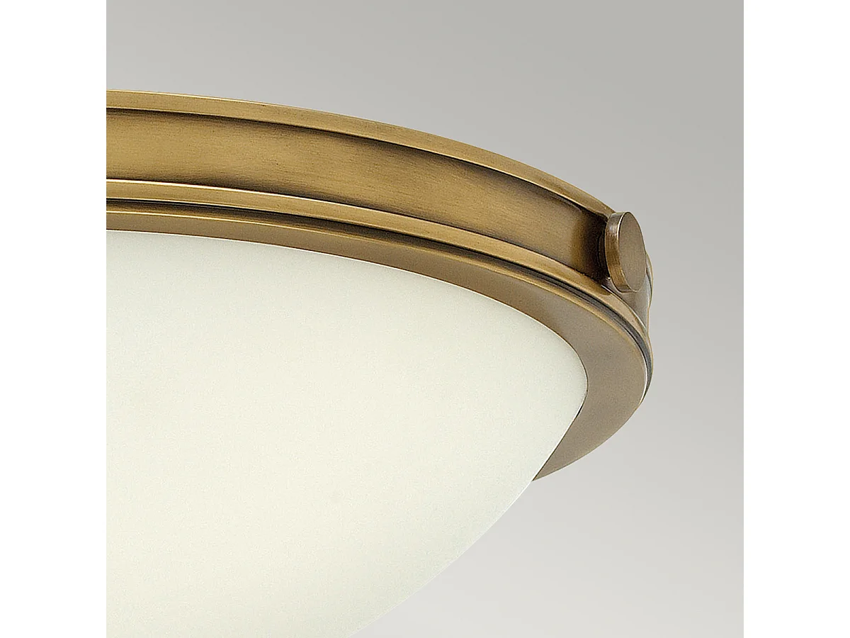 Elstead Collier - Plafoniera piccola a filo soffitto a 2 luci in ottone, attacco E27