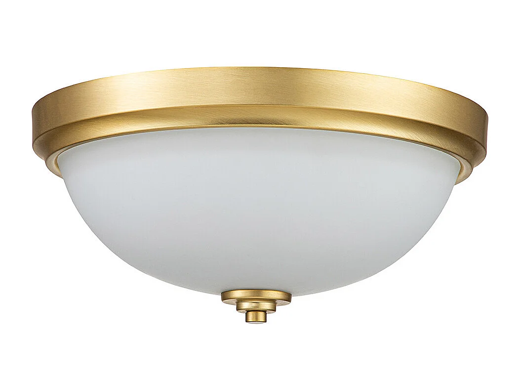 Elstead Feiss Malibu Lampada da soffitto semi-incasso a sfera in ottone spazzolato, IP44