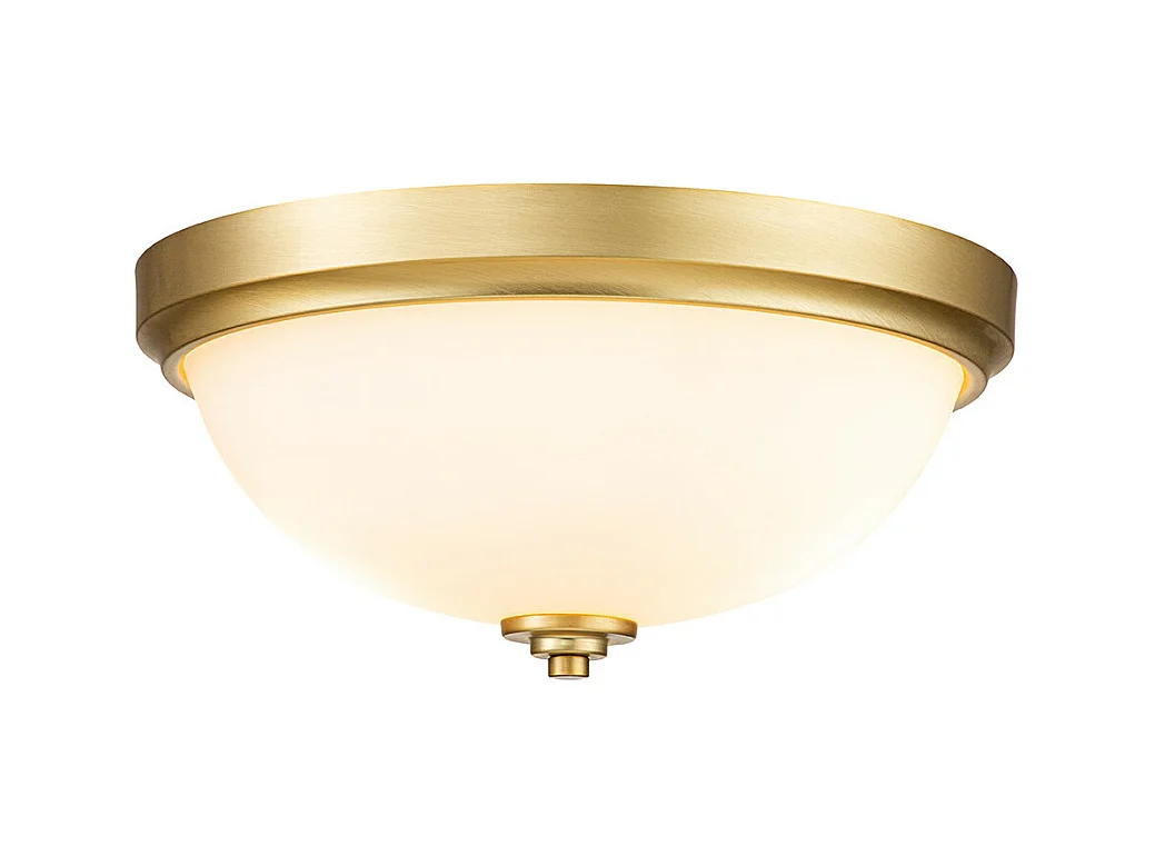 Elstead Feiss Malibu Bowl Semi-Flush Deckenleuchte Messing gebürstet, IP44