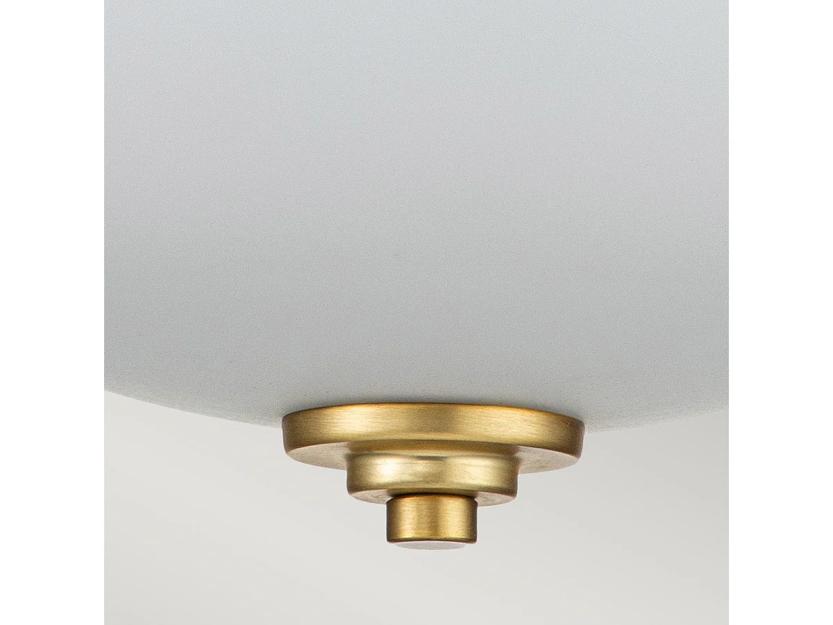 Elstead Feiss Malibu Lampada da soffitto semi-incasso a sfera in ottone spazzolato, IP44