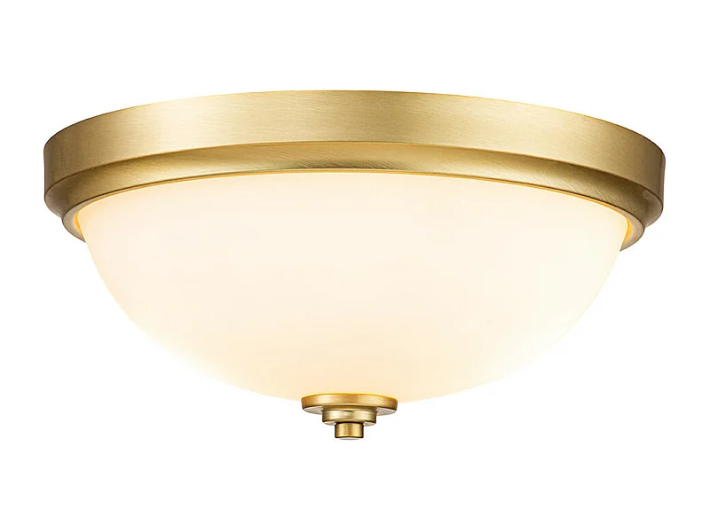 Elstead Feiss Malibu Bowl Semi-Flush Deckenleuchte Messing gebürstet, IP44