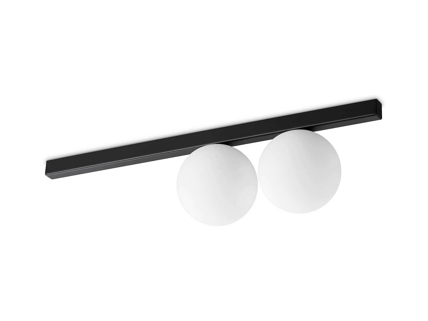 Ideal Lux BINOMIO Lámpara de techo con 2 luces en forma de globo, color negro
