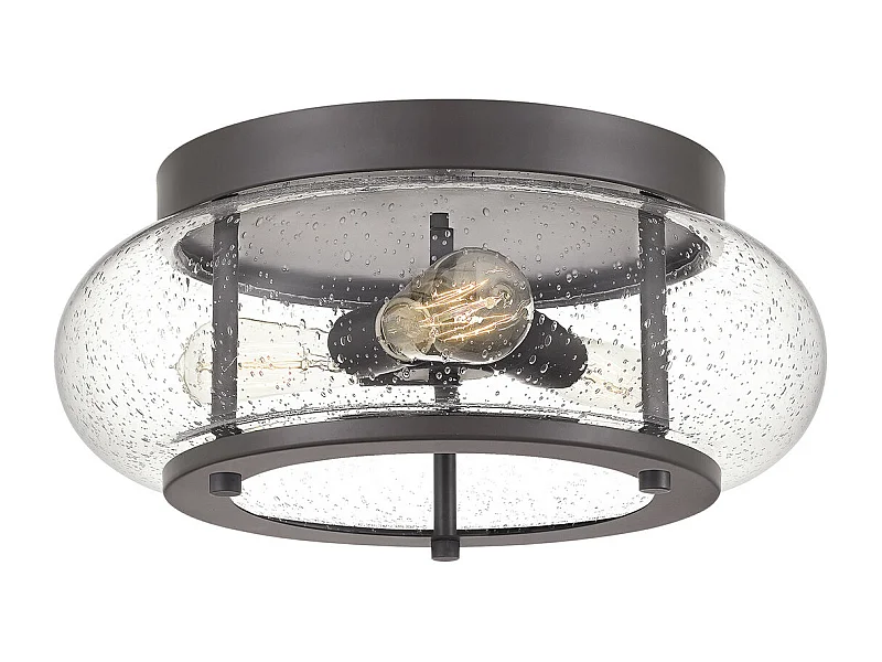 Elstead Trilogy 3 Light Flush Mount, gammal brons, E27