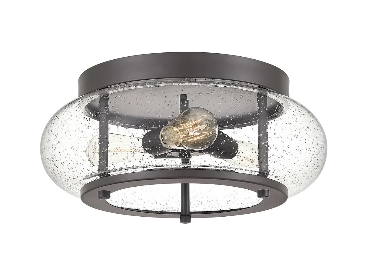 Elstead Trilogy 3 licht Flush Mount, Alte Bronze, E27