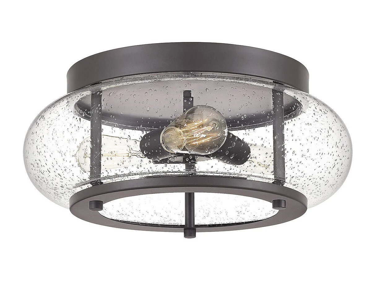 Elstead Trilogy 3 licht Flush Mount, Alte Bronze, E27