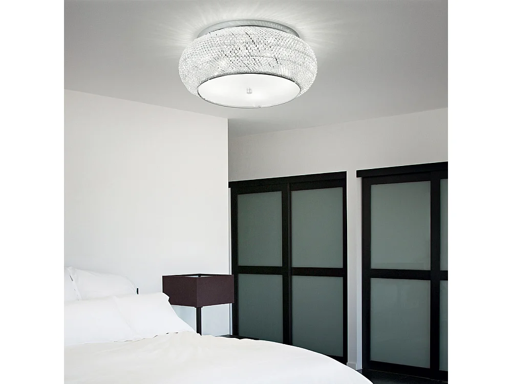 Ideal Lux Pasha' - Lámpara de techo de 14 luces Cromado