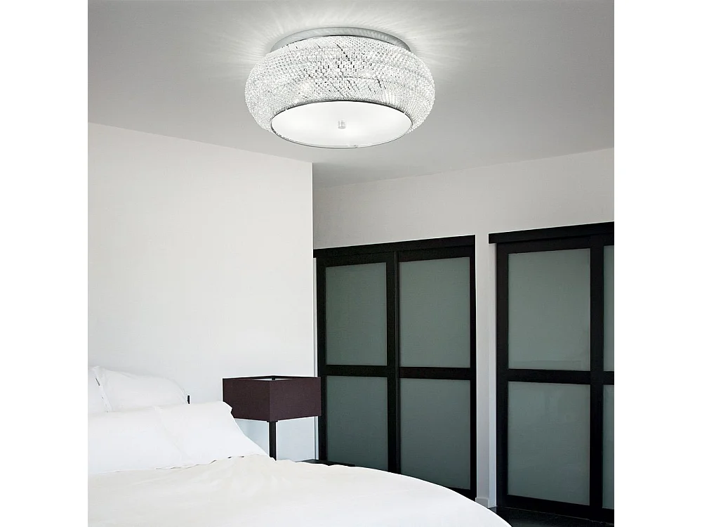 Ideal Lux Pasha' Plafonnier à 14 Lumières Chrome