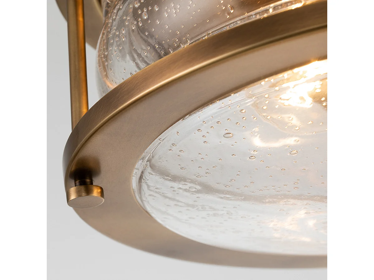 Elstead Kichler Ashland Badezimmer-Deckenleuchte Messing natur, IP44