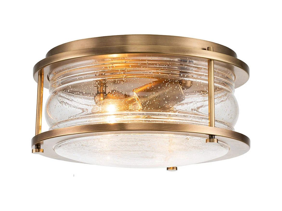 Elstead Kichler Ashland Badezimmer-Deckenleuchte Messing natur, IP44