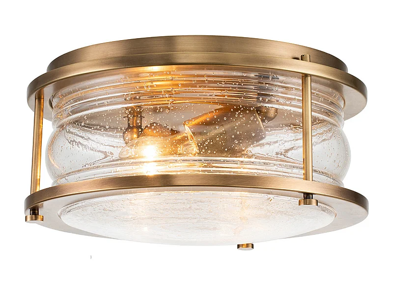 Elstead Kichler Ashland Badezimmer-Deckenleuchte Messing natur, IP44