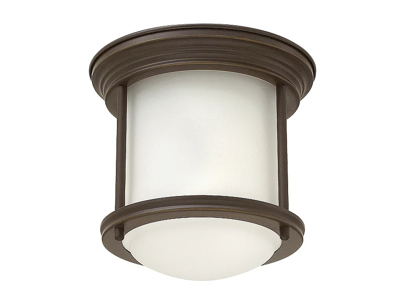 Hadrian Hinkley 1 luce da incasso in bronzo lucidato a olio con vetro opalino IP44