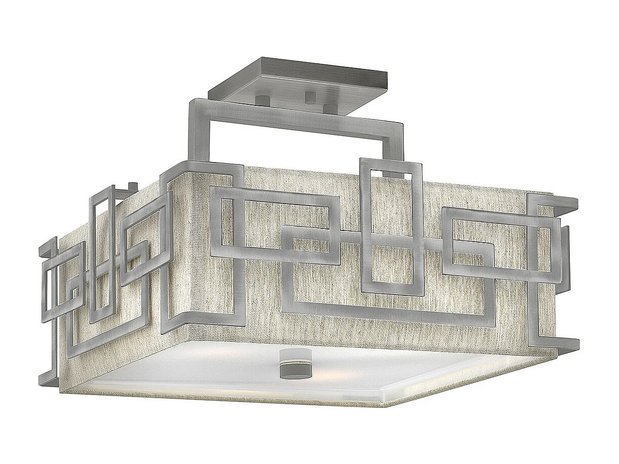 Elstead Lanza 3 Ljus Semi Flush Mount Takljus Nickel, E27