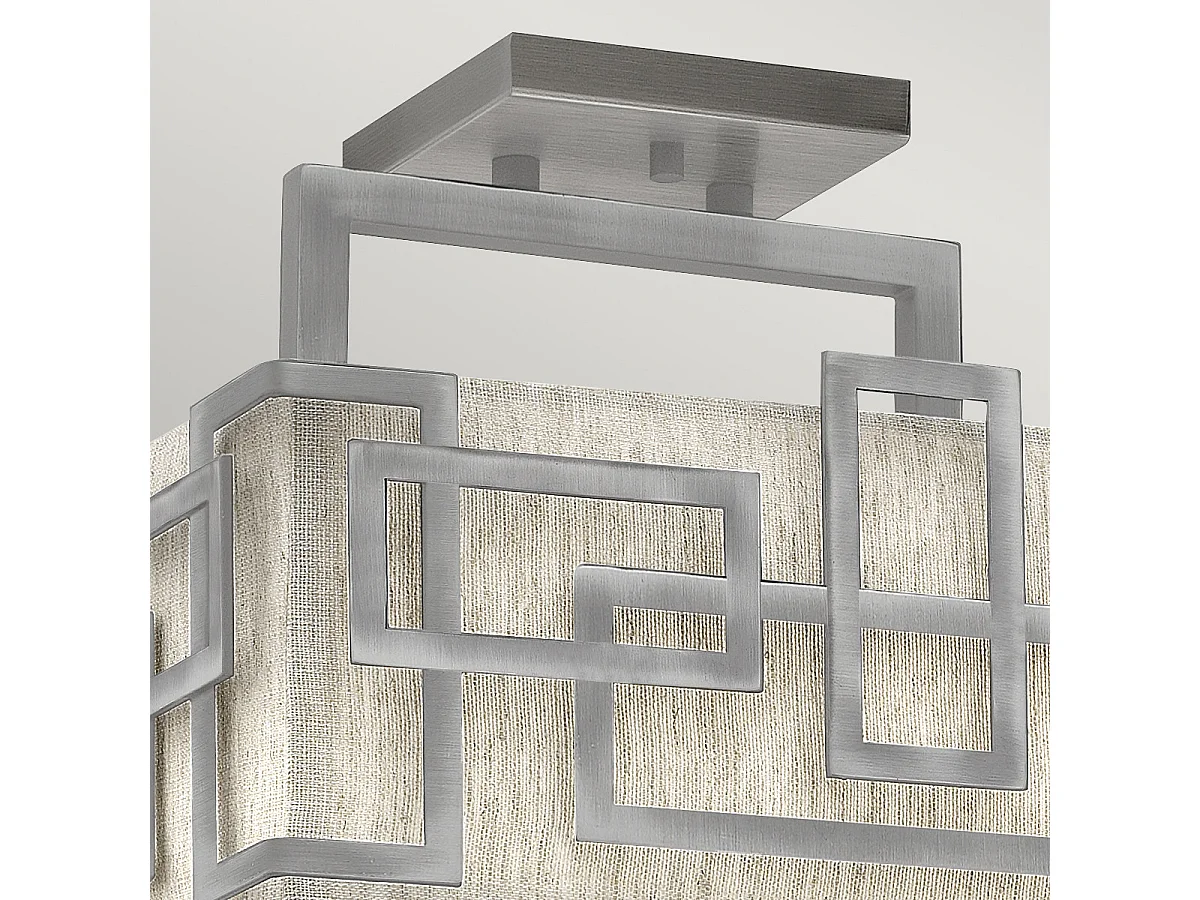 Elstead Lanza 3 Ljus Semi Flush Mount Takljus Nickel, E27