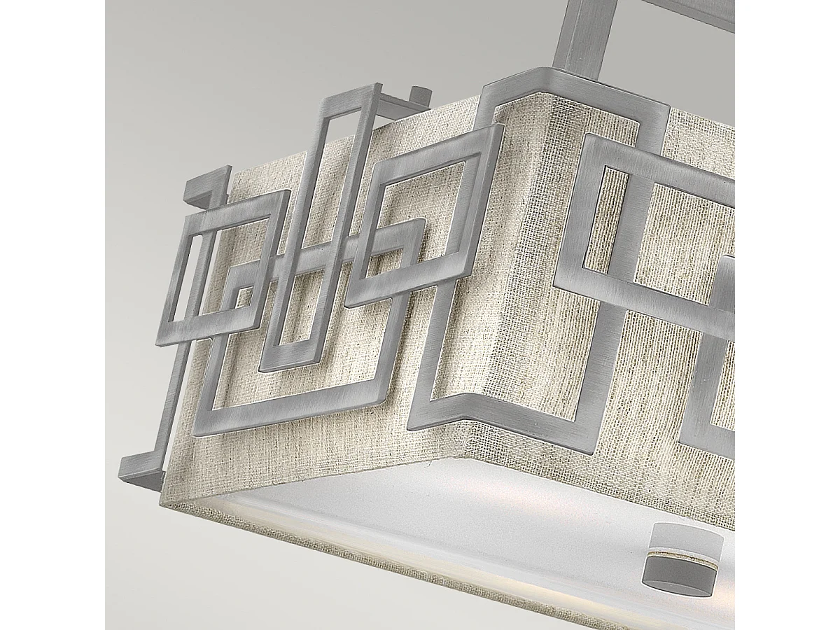 Elstead Lanza - 3 licht Semi Flush Mount Deckenleuchte Nickel, E27